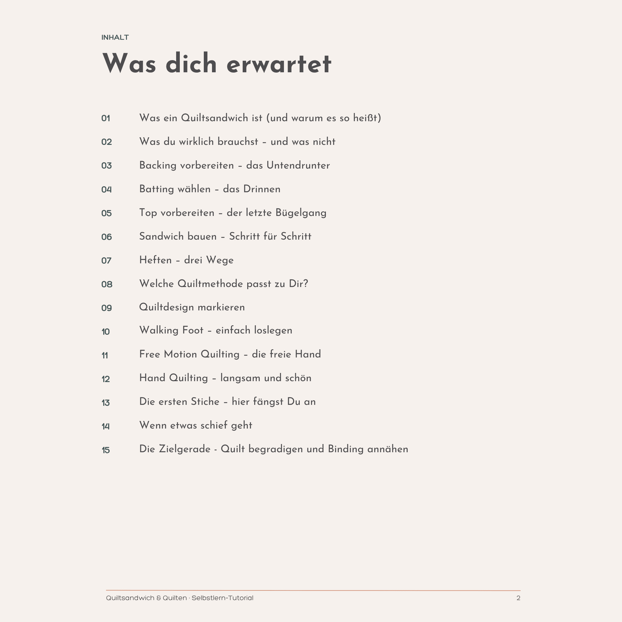 e-book | quiltsandwich herstellen | selbstlern-tutorial für quiltanfänger:innen - floydthefox