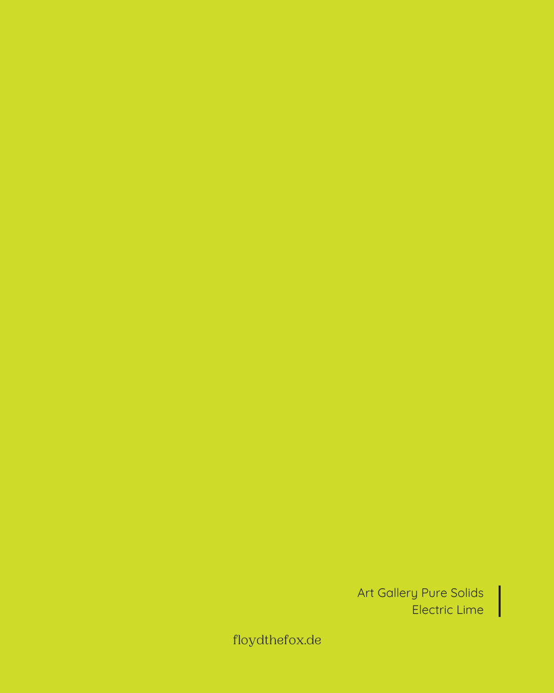 electric lime | art gallery PURE solids - floydthefox