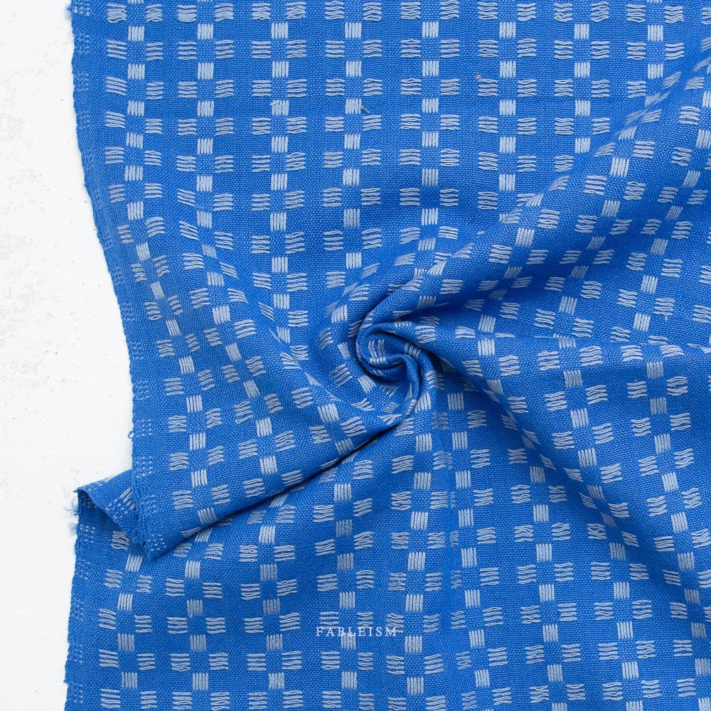 fableism supply co. | patchworkstoff | fine & dandy | basket weave in bright blue - floydthefox