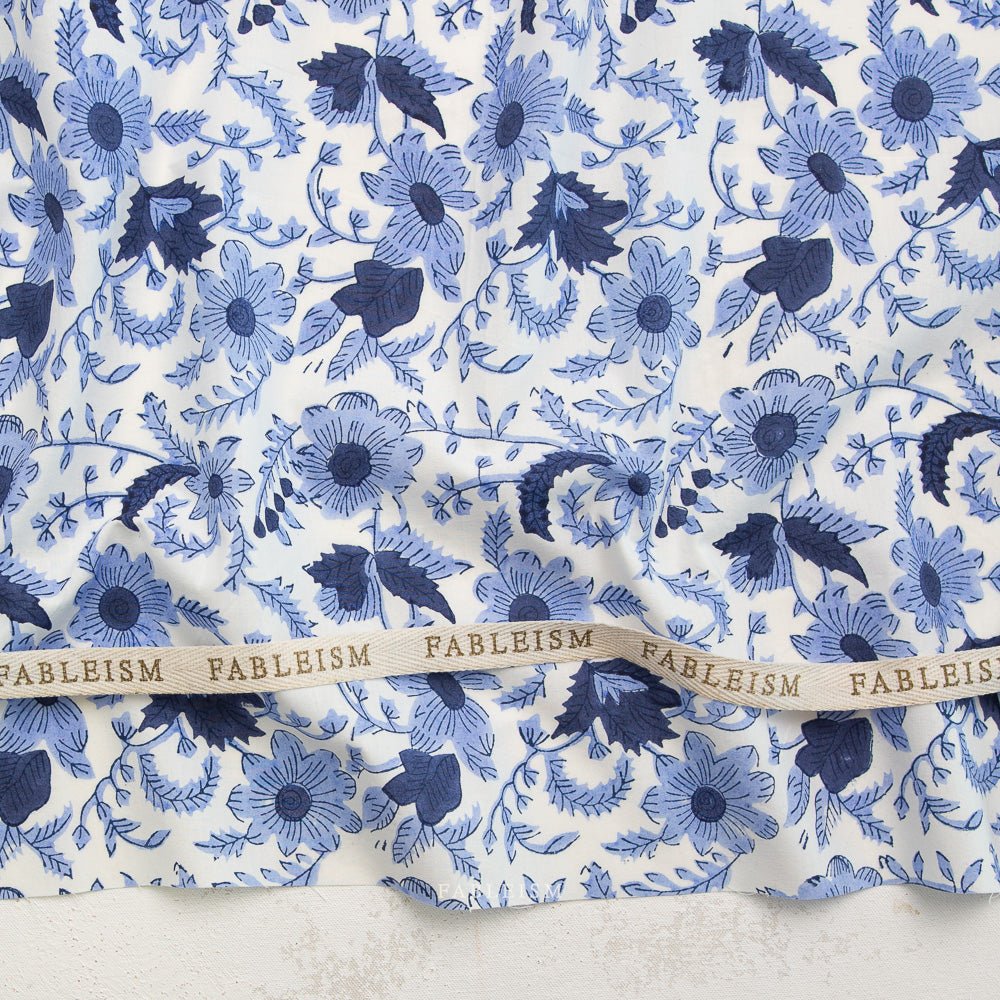 fableism supply co | patchworkstoff | indian block prints cottage | country floral blue - floydthefox