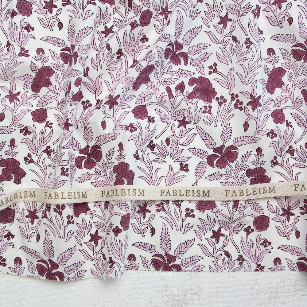 fableism supply co | patchworkstoff | indian block prints cottage | cozy floral purple - floydthefox