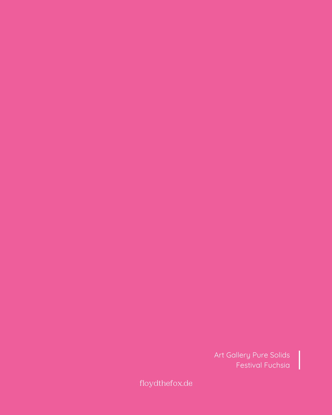 festival fuchsia | art gallery PURE solids - floydthefox