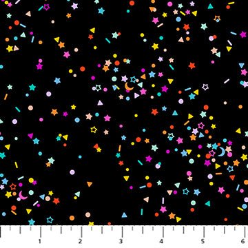 figo fabrics | dusk | sprinkles black multi - floydthefox