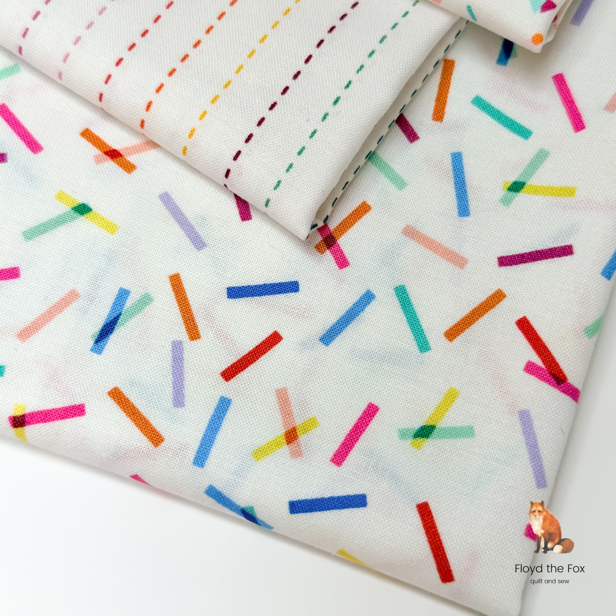 figo fabrics | patchworkstoff | dovetail | confetti multi on white - floydthefox