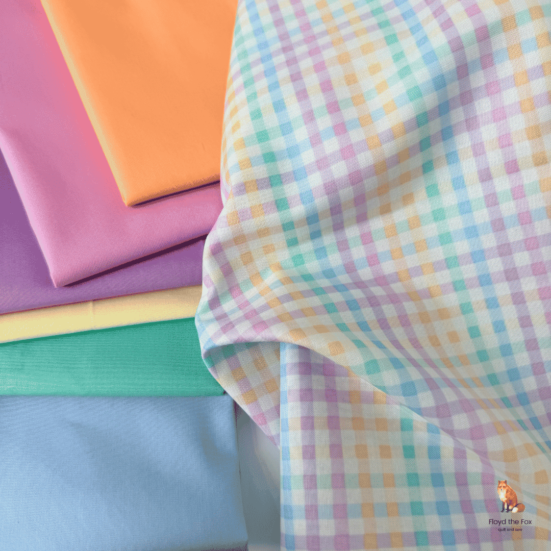 figo fabrics | patchworkstoff | dovetail pastels | check - floydthefox
