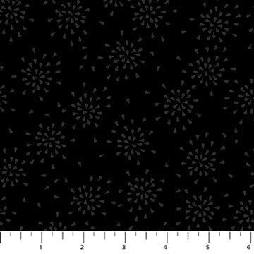 figo fabrics | patchworkstoff | dusk | flourish black - floydthefox