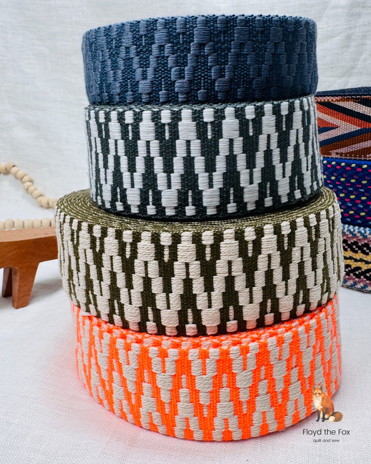 gurtband | 40mm | pixel neon pop orange - floydthefox