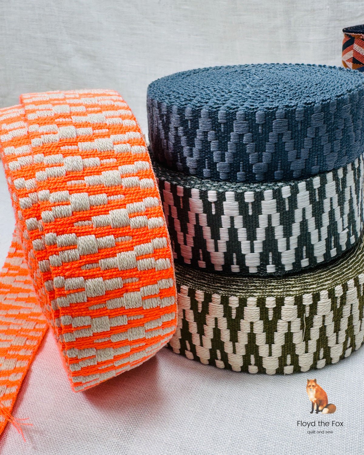 gurtband | 40mm | pixel neon pop orange - floydthefox