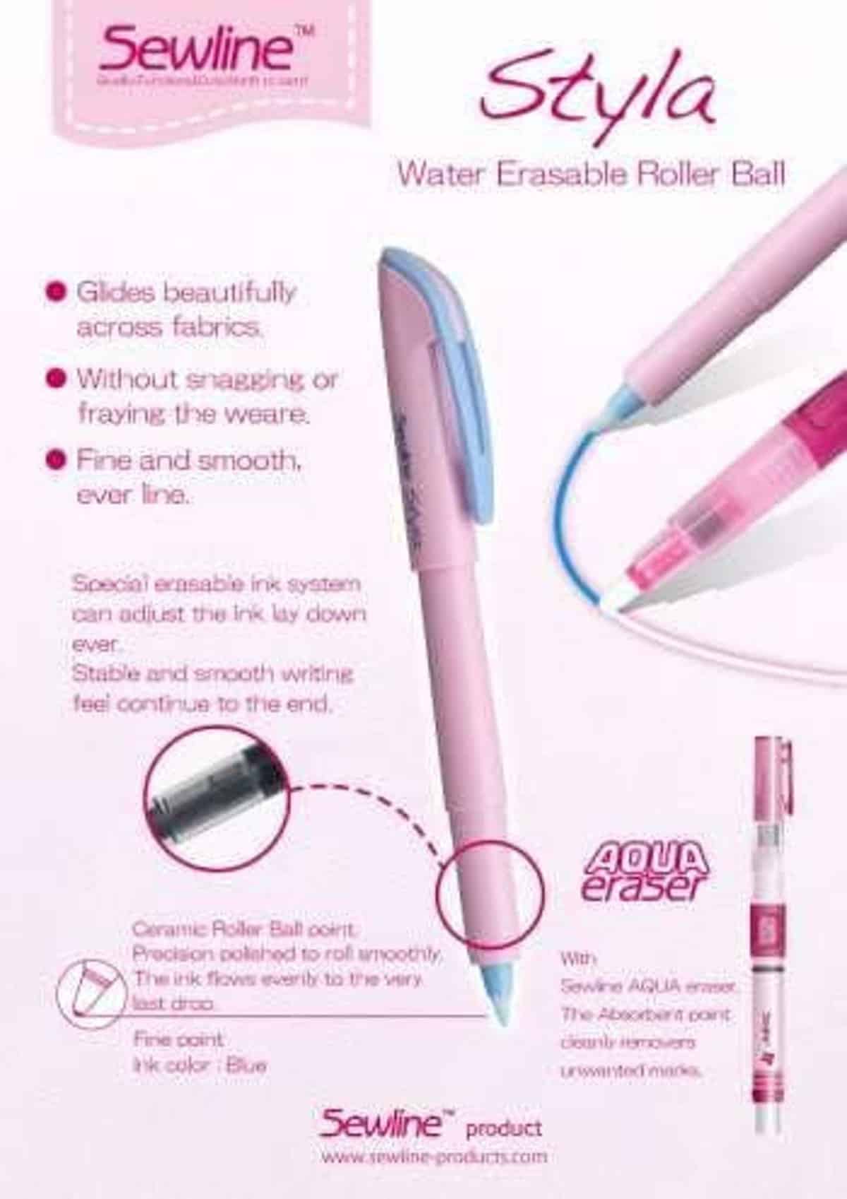 sewline | water-erasable marking pen