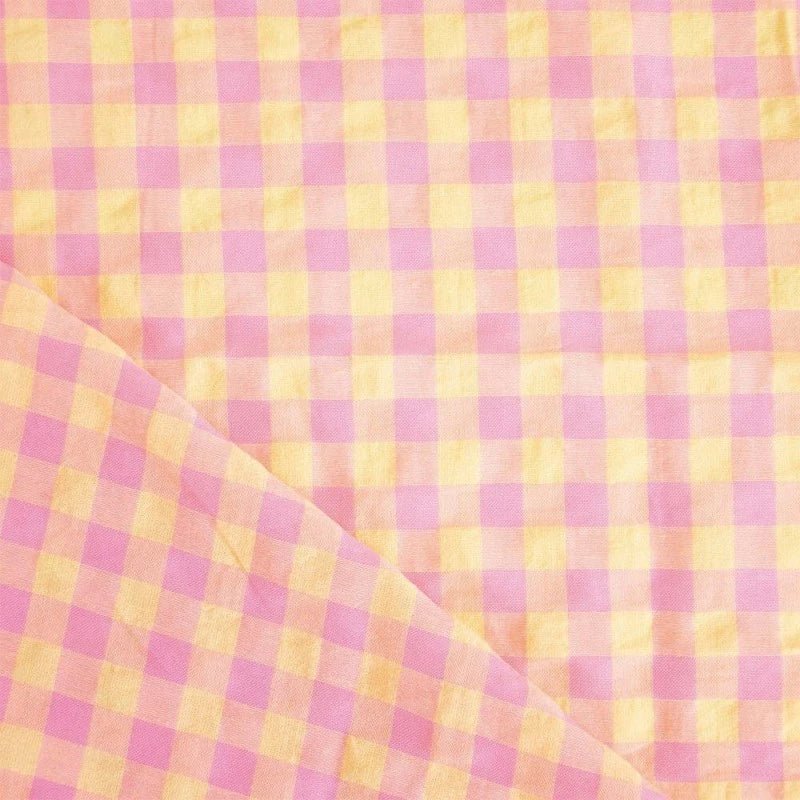 katia | baumwollstoff | vichy gingham | pink yellow - floydthefox