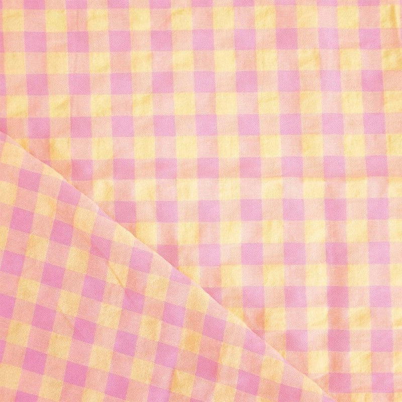 katia | baumwollstoff | vichy gingham | pink yellow