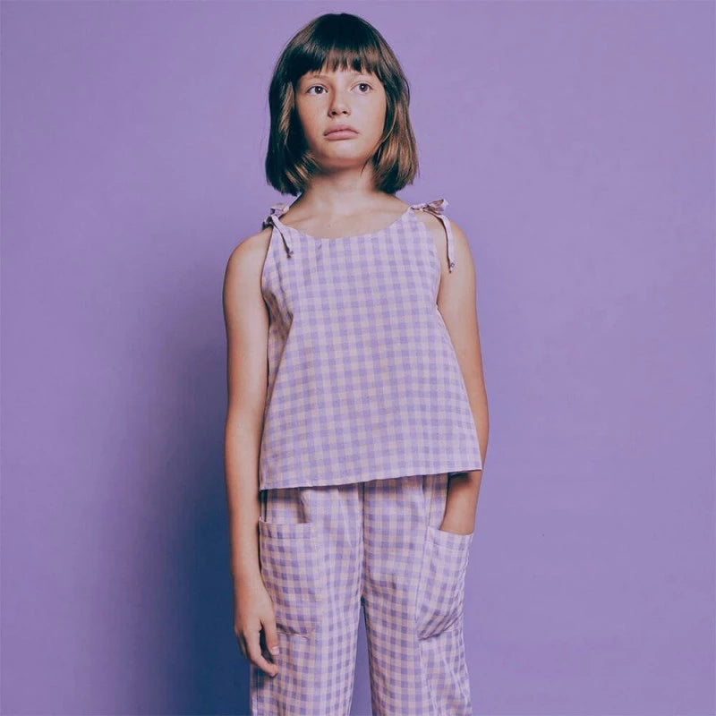 katia | baumwollstoff | vichy gingham | lilac & soft pink