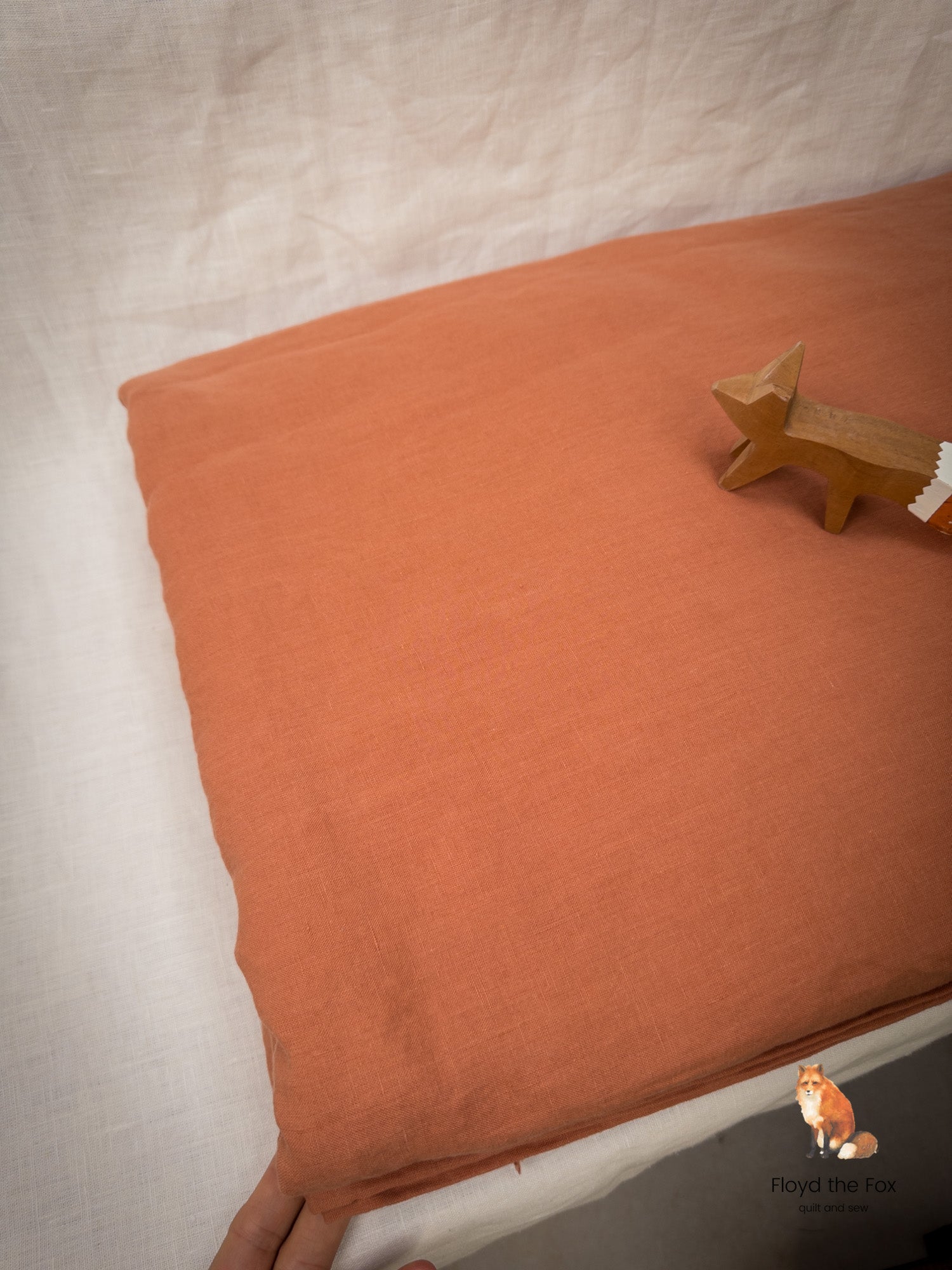 lino volpe |stone - washed leinen aus apulien | extra - breit | cotto - floydthefox