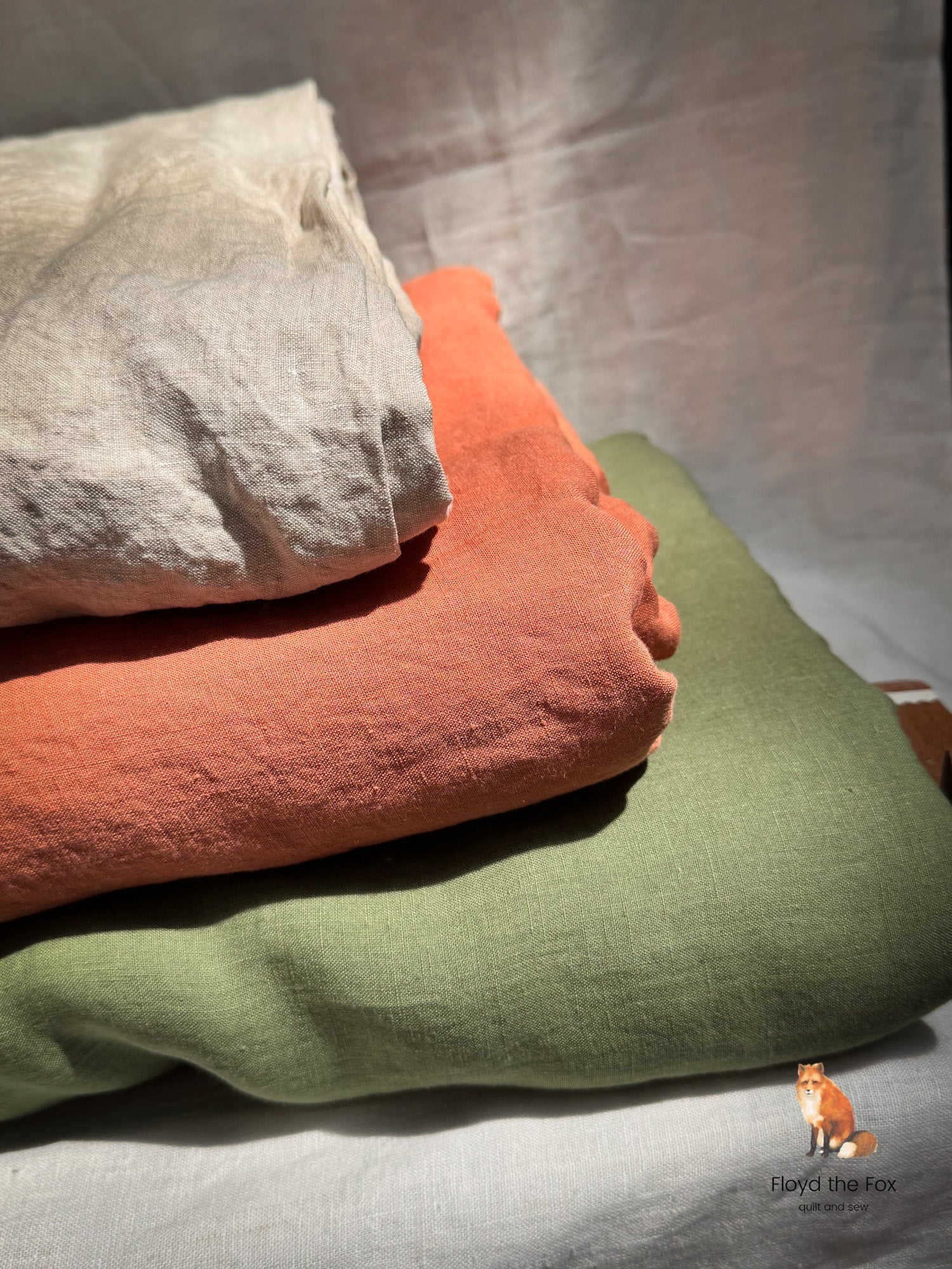 lino volpe |stone - washed leinen aus apulien | extra - breit | cotto - floydthefox