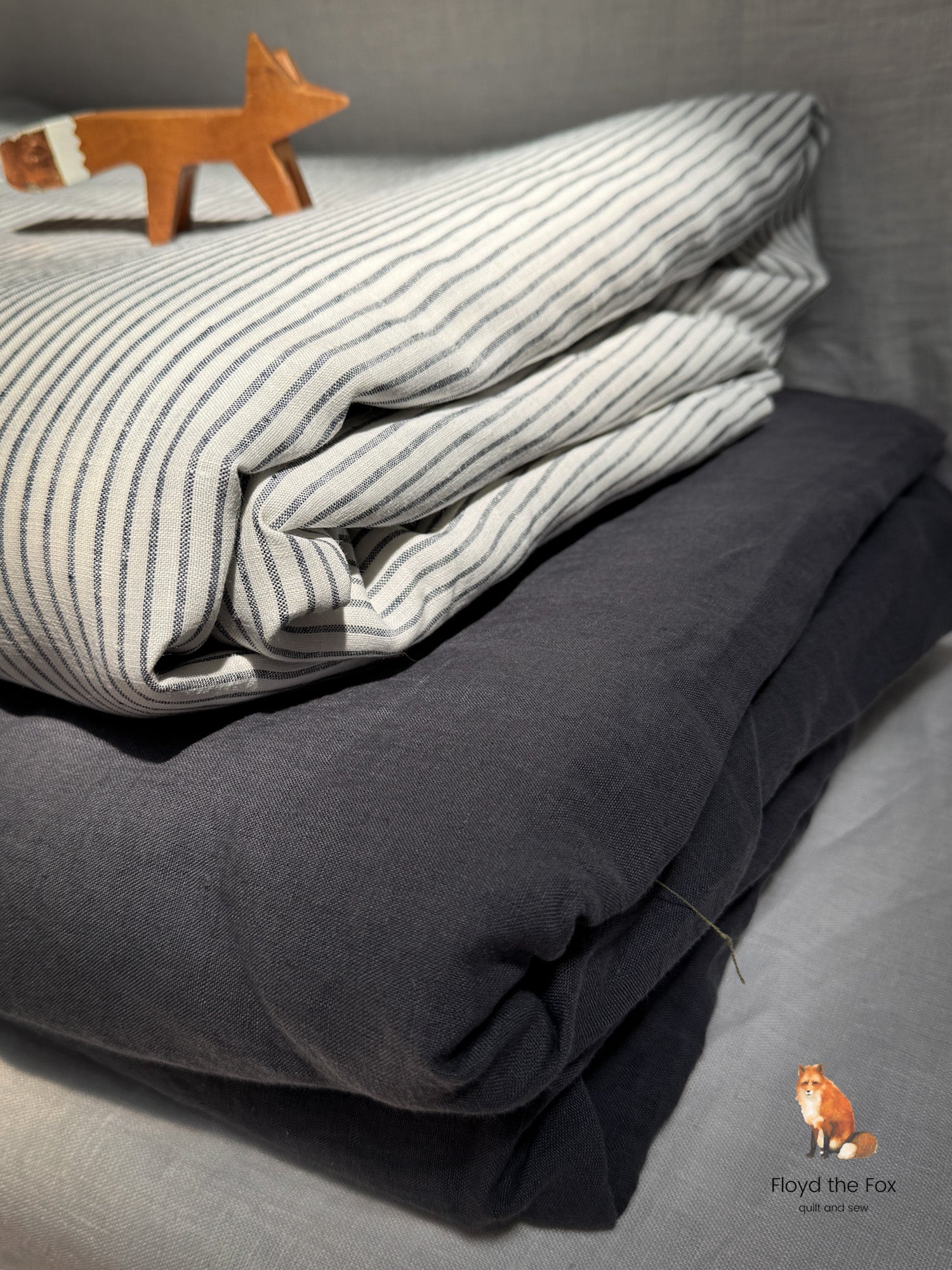 lino volpe | stone - washed leinen aus apulien | extra - breit | grisaglia - floydthefox