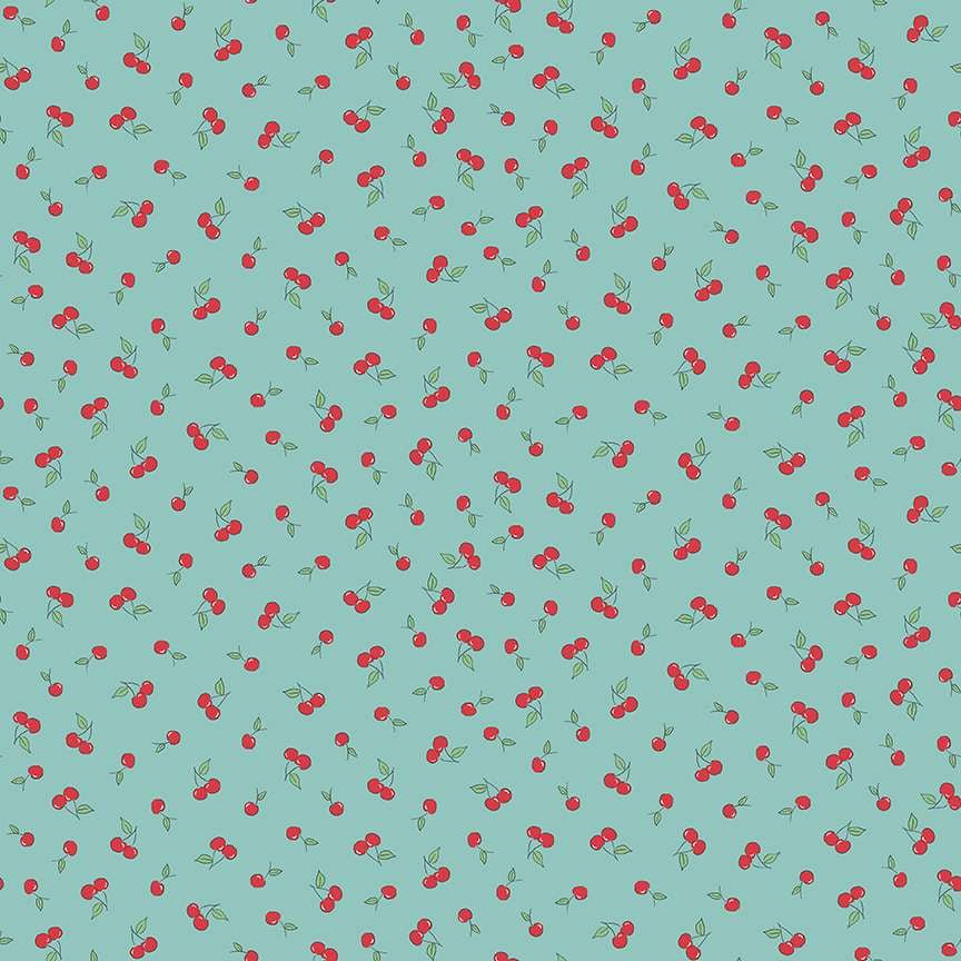 makower uk | afternoon tea | cherry crush teal - floydthefox