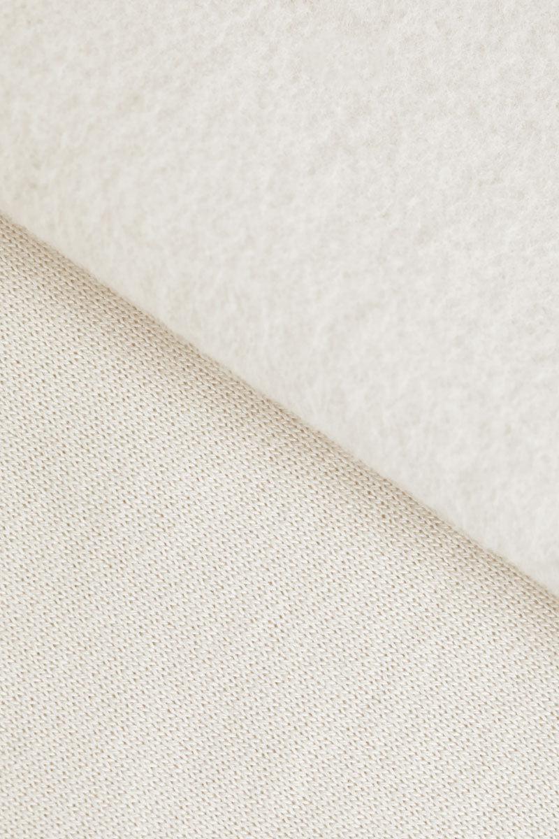 Organic Basic Brushed Sweat von Mind the Maker in Undyed – Rechte und angeraute linke Seite