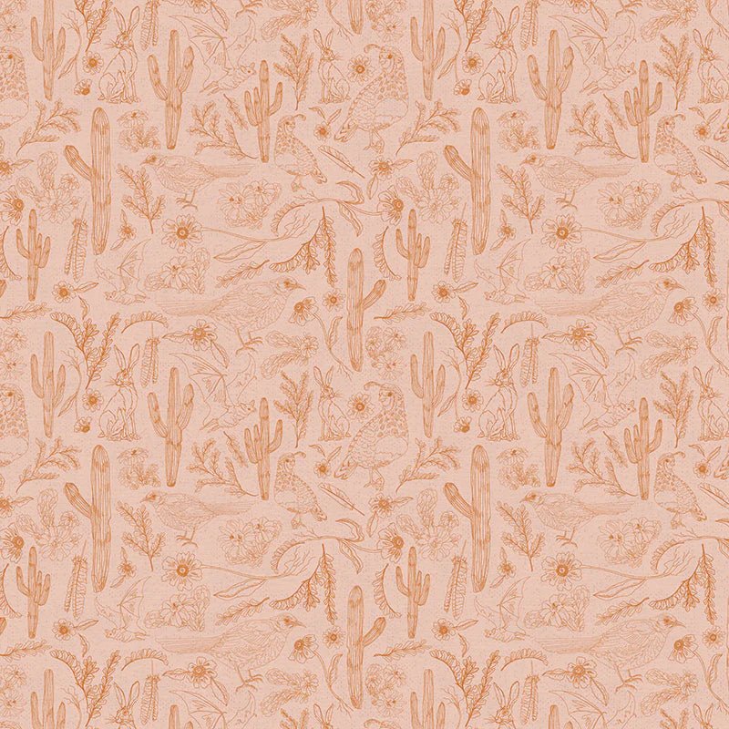 paintbrush studios | saguaro searching | desert menagerie pink - floydthefox