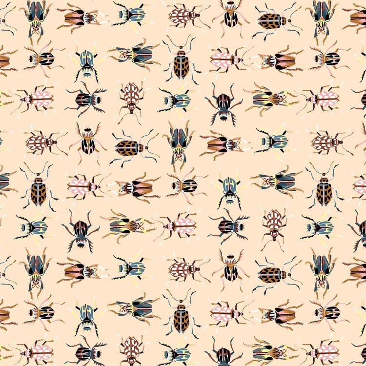 figo fabrics | forage | beetle bugs peach