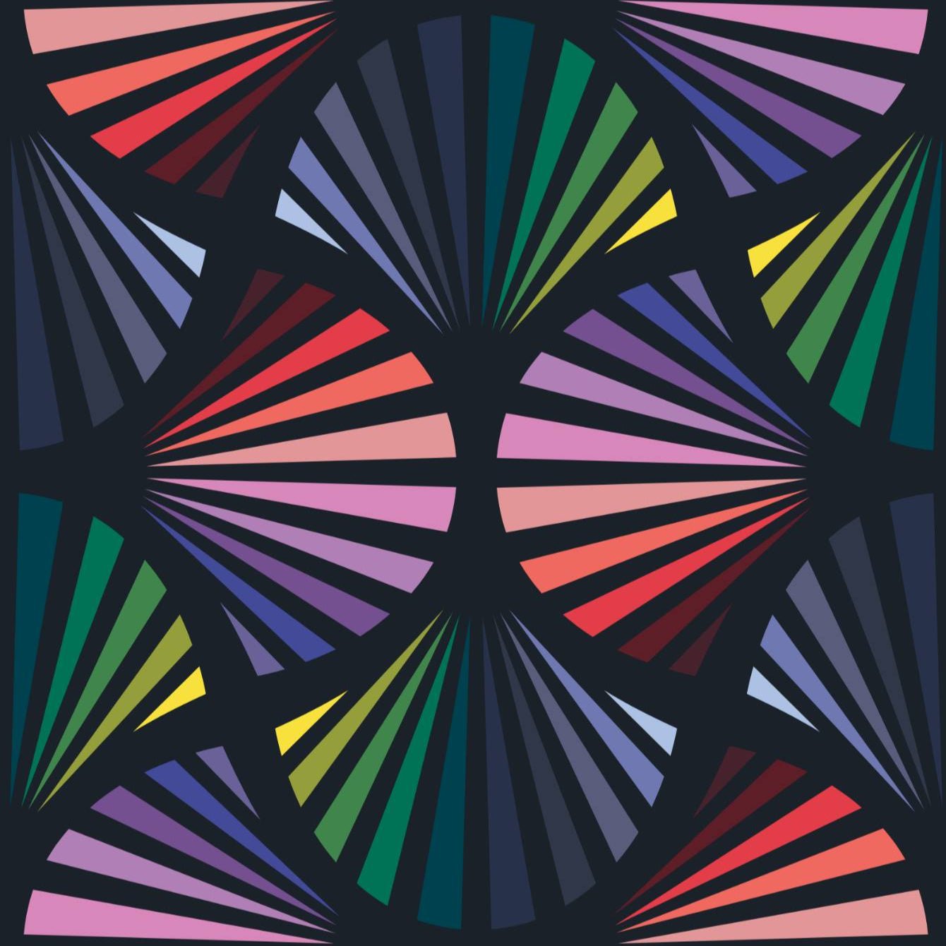 quiltkit | deco glam quilt | gingerly quilts | radiant spectrum - floydthefox