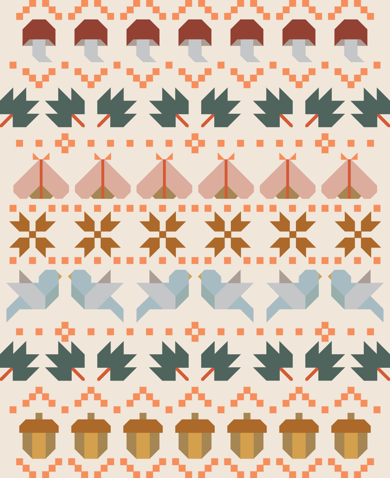 quiltkit | fair isle quilt kit | harvest - floydthefox