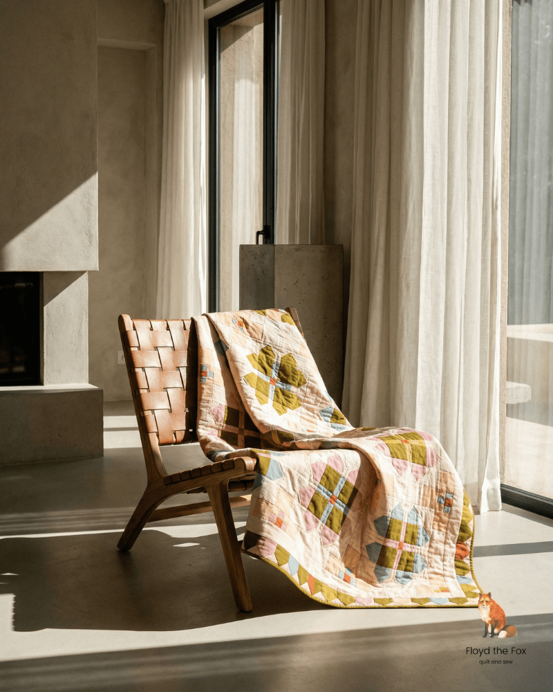 quiltkit | foxglove | cover | throw - floydthefox