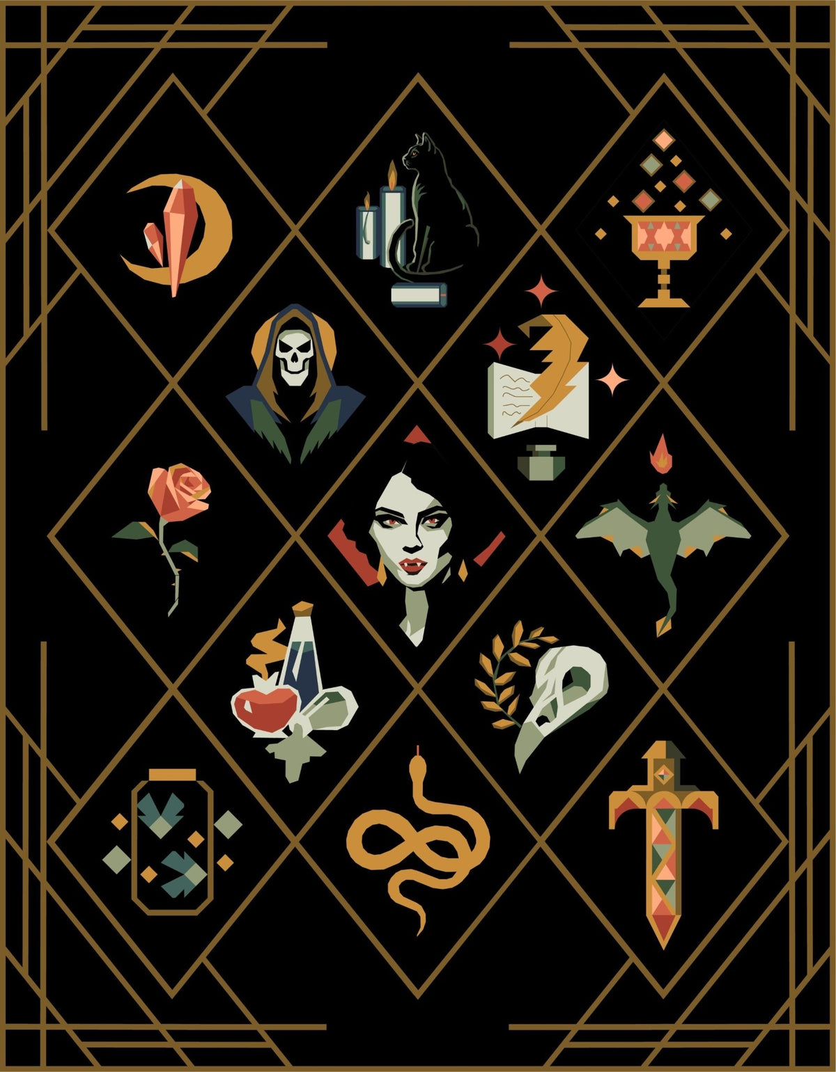 quiltkit | gingerly quilt co | the grimoire - floydthefox