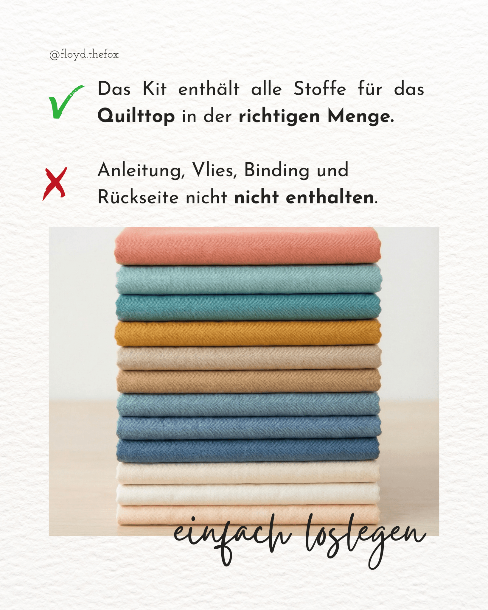 quiltkit | heck.yes.co | sweet creek | mix&match - floydthefox