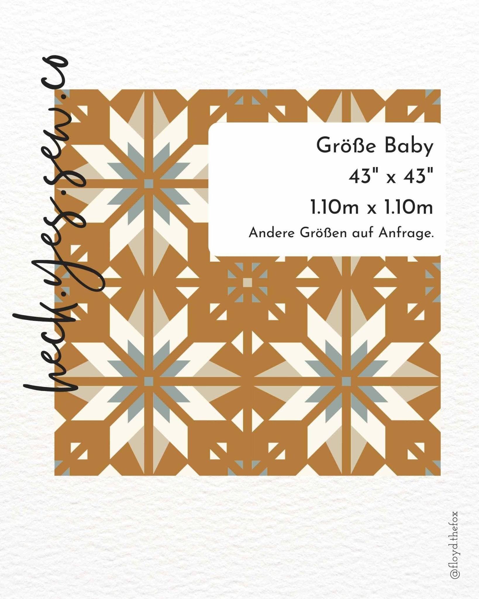 quiltkit | heck.yes.sew.co | sweet creek | baby queen bee - floydthefox