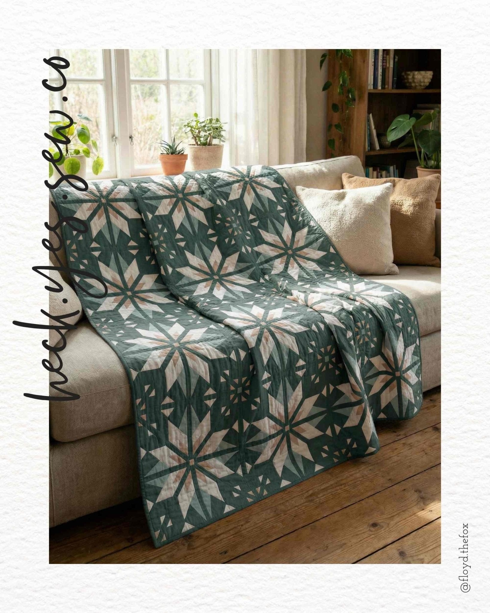 quiltkit | heck.yes.sew.co | sweet creek | queen balsam fir - floydthefox