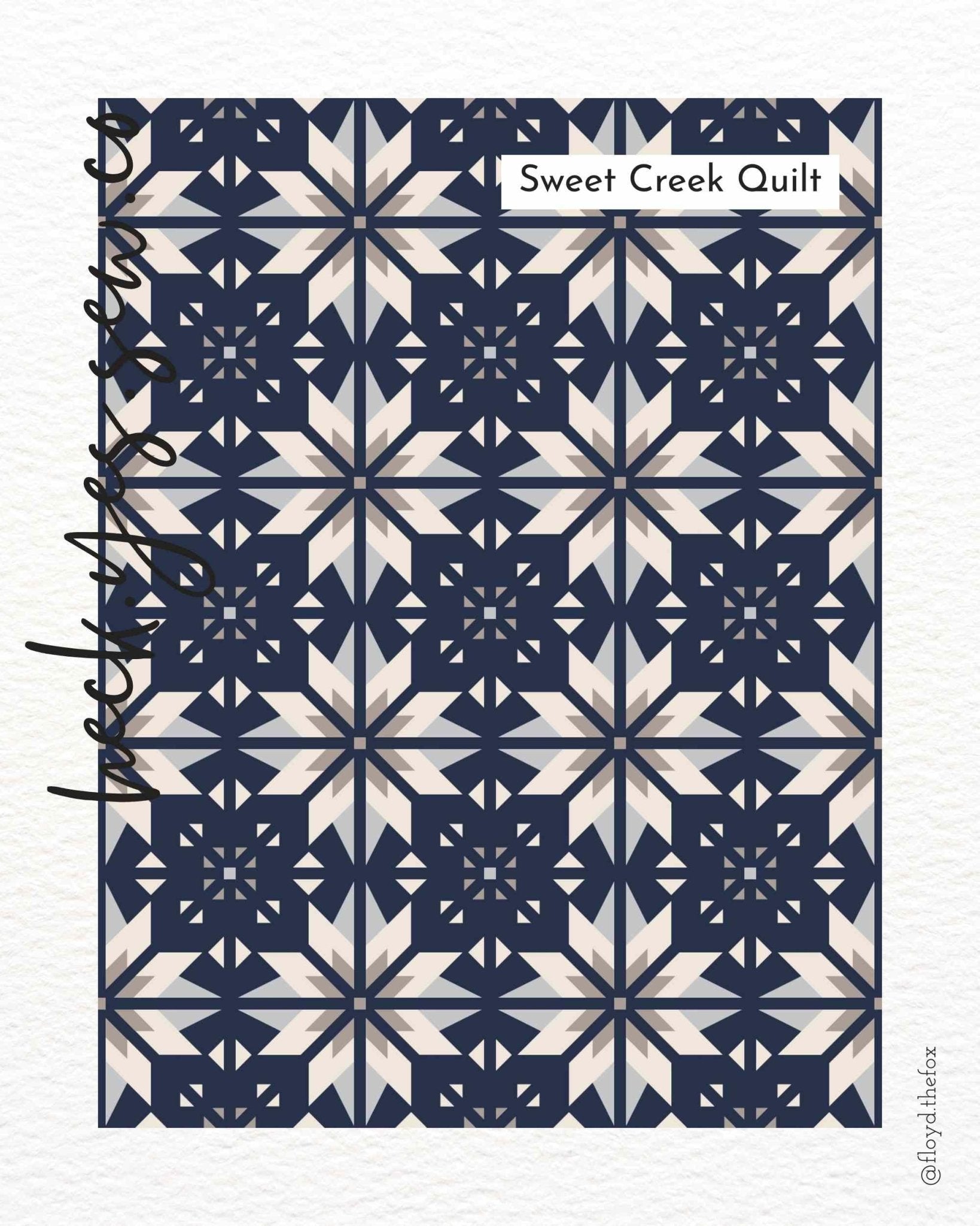 quiltkit | heck.yes.sew.co | sweet creek | queen night sea - floydthefox