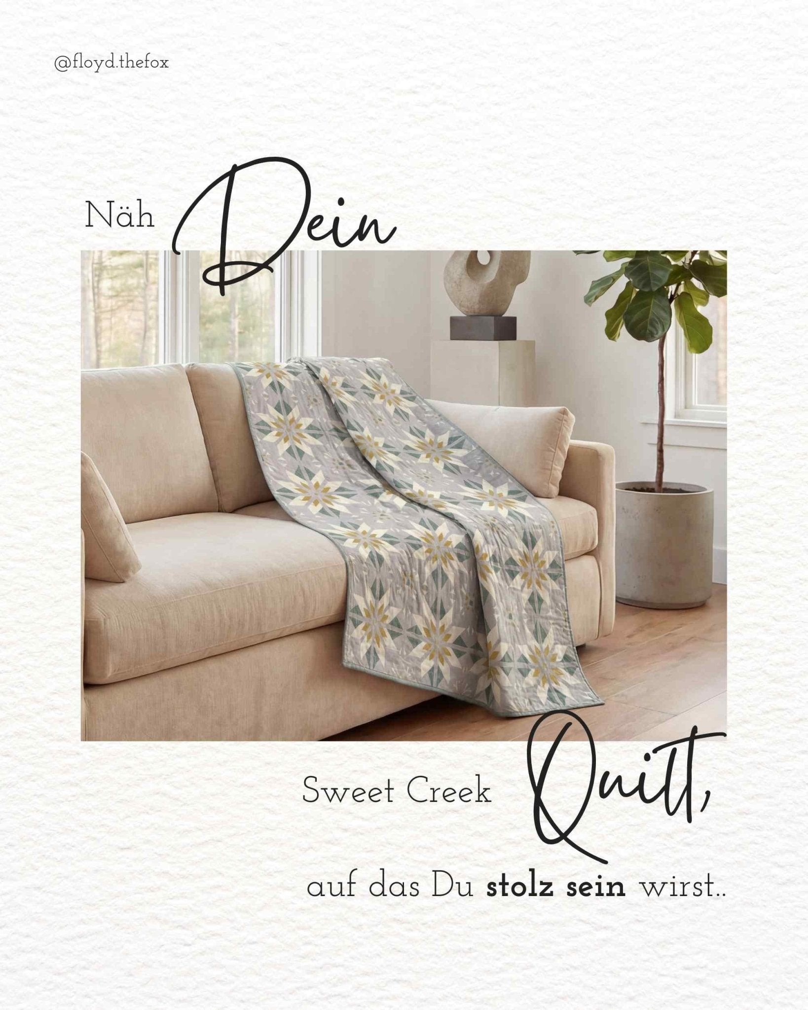 quiltkit | heck.yes.sew.co | sweet creek | twin mystic grey - floydthefox