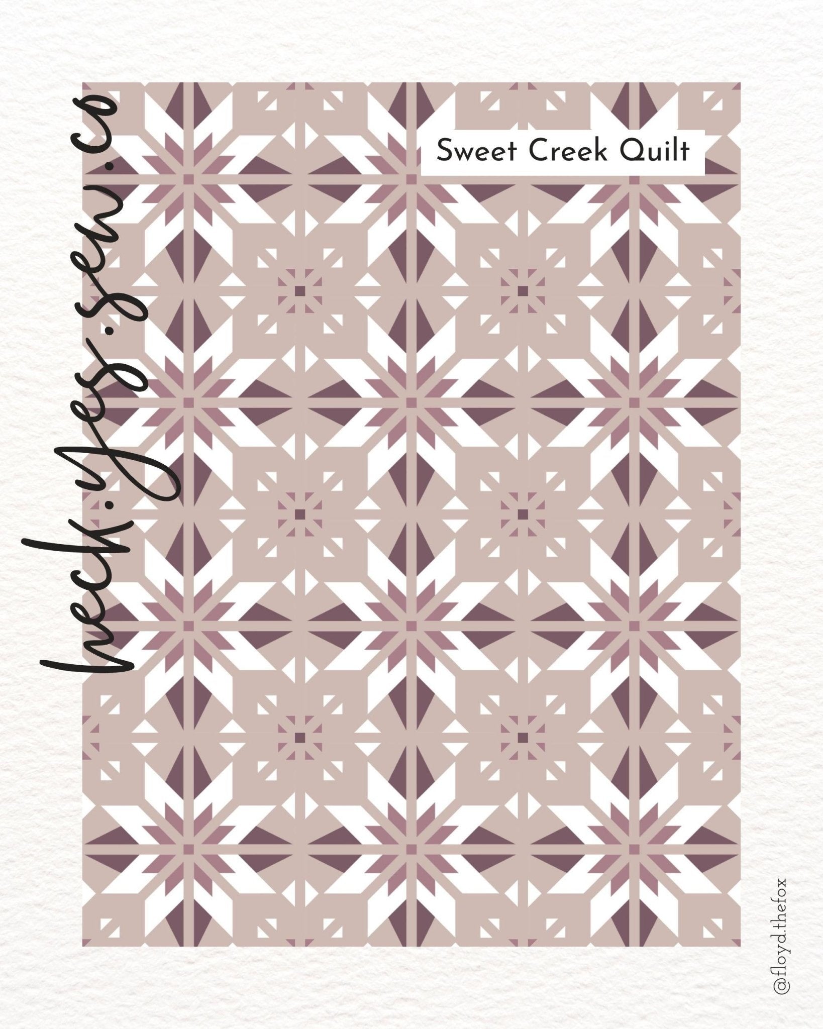 quiltkit | heck.yes.sew.co | sweet creek | twin sweet fig - floydthefox
