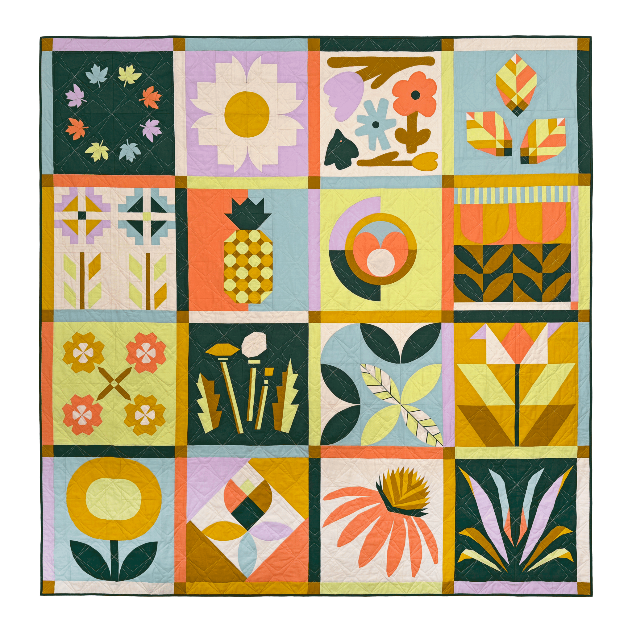 quiltkit | julia wachs designs | modern botanical sampler | cover - floydthefox