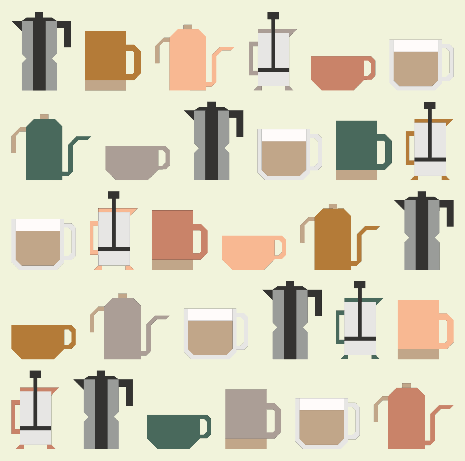 quiltkit | just brewed quilt | honeybee quilt studio | latte glow large - floydthefox