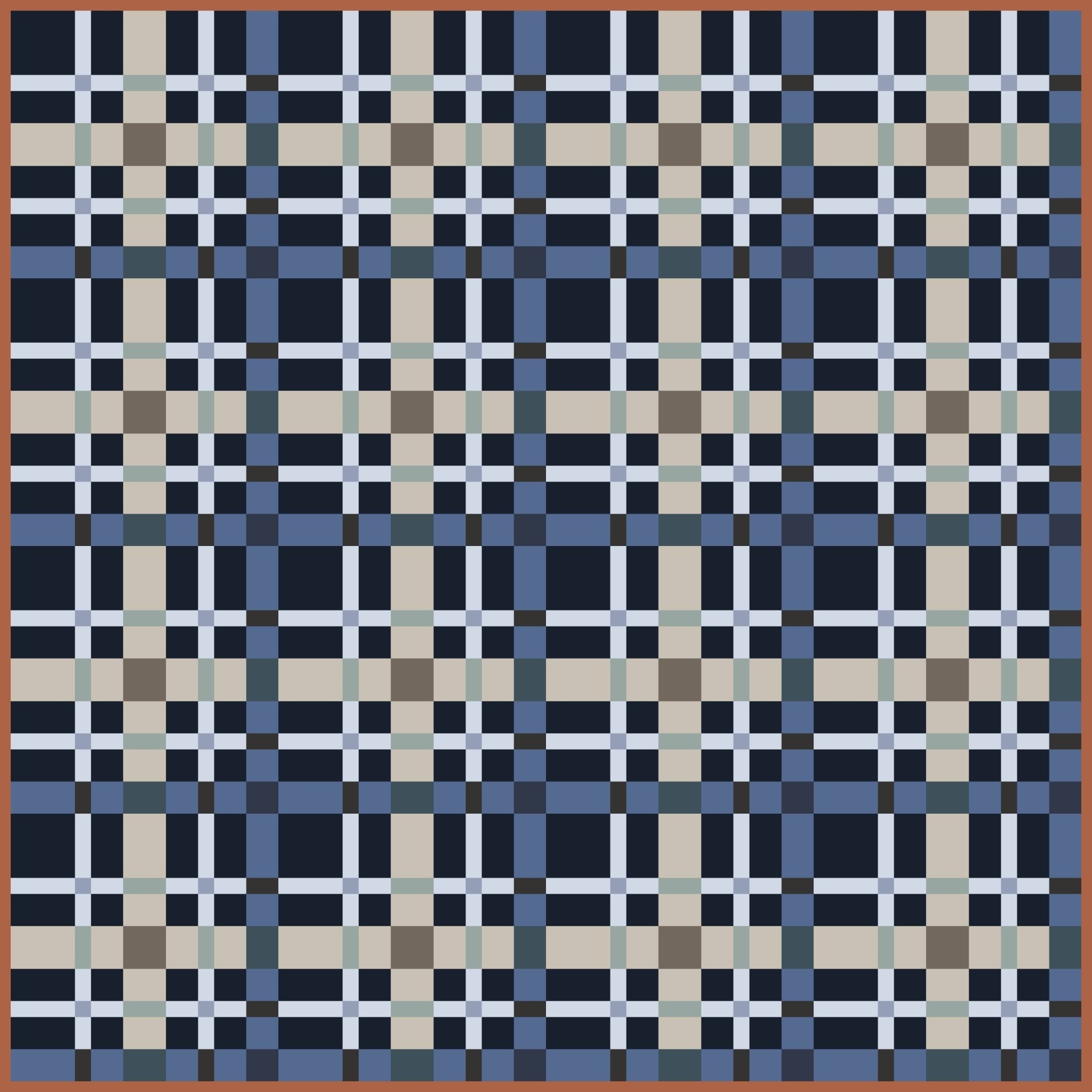 quiltkit | lo and behold stitchery | petit plaid | night sea - floydthefox