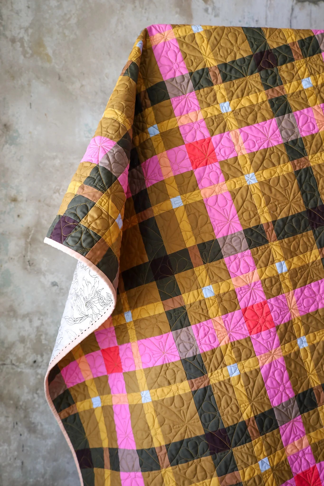 quiltkit | lo and behold stitchery | petit plaid | schneewittchen - floydthefox