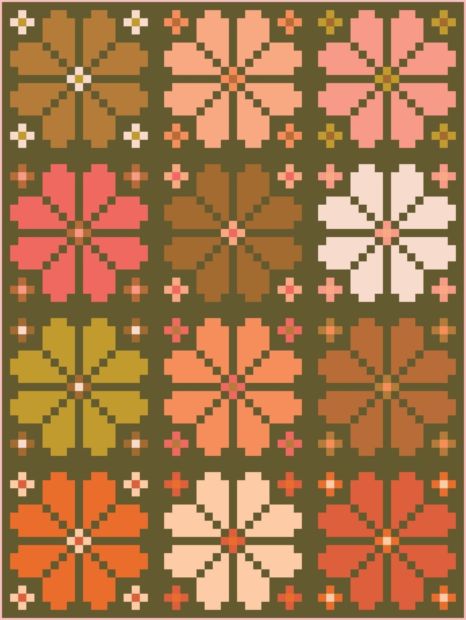 quiltkit | loandbehold | knitted blooms - floydthefox