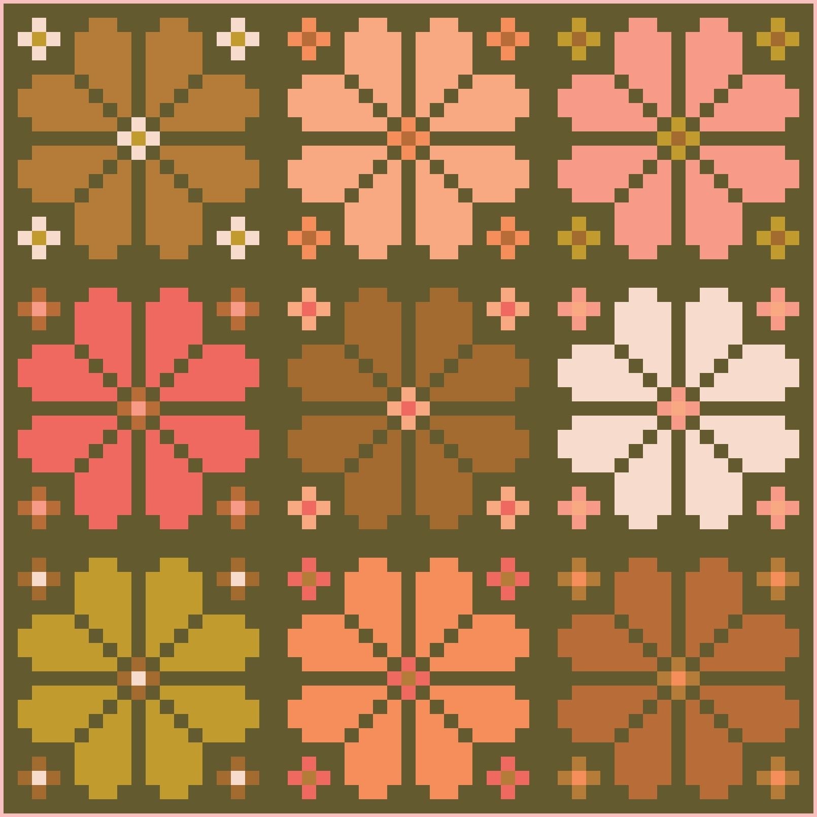 quiltkit | loandbehold | knitted blooms - floydthefox