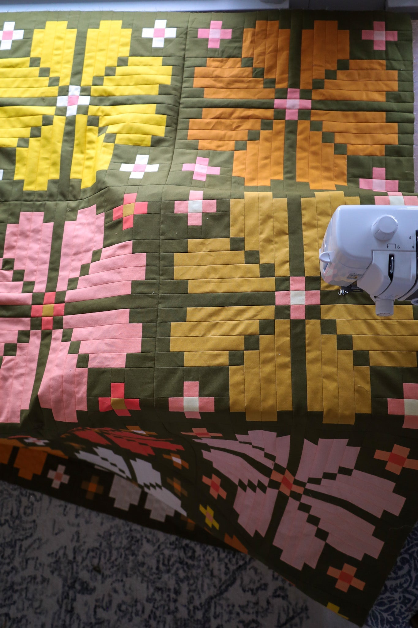 quiltkit | loandbehold | knitted blooms - floydthefox