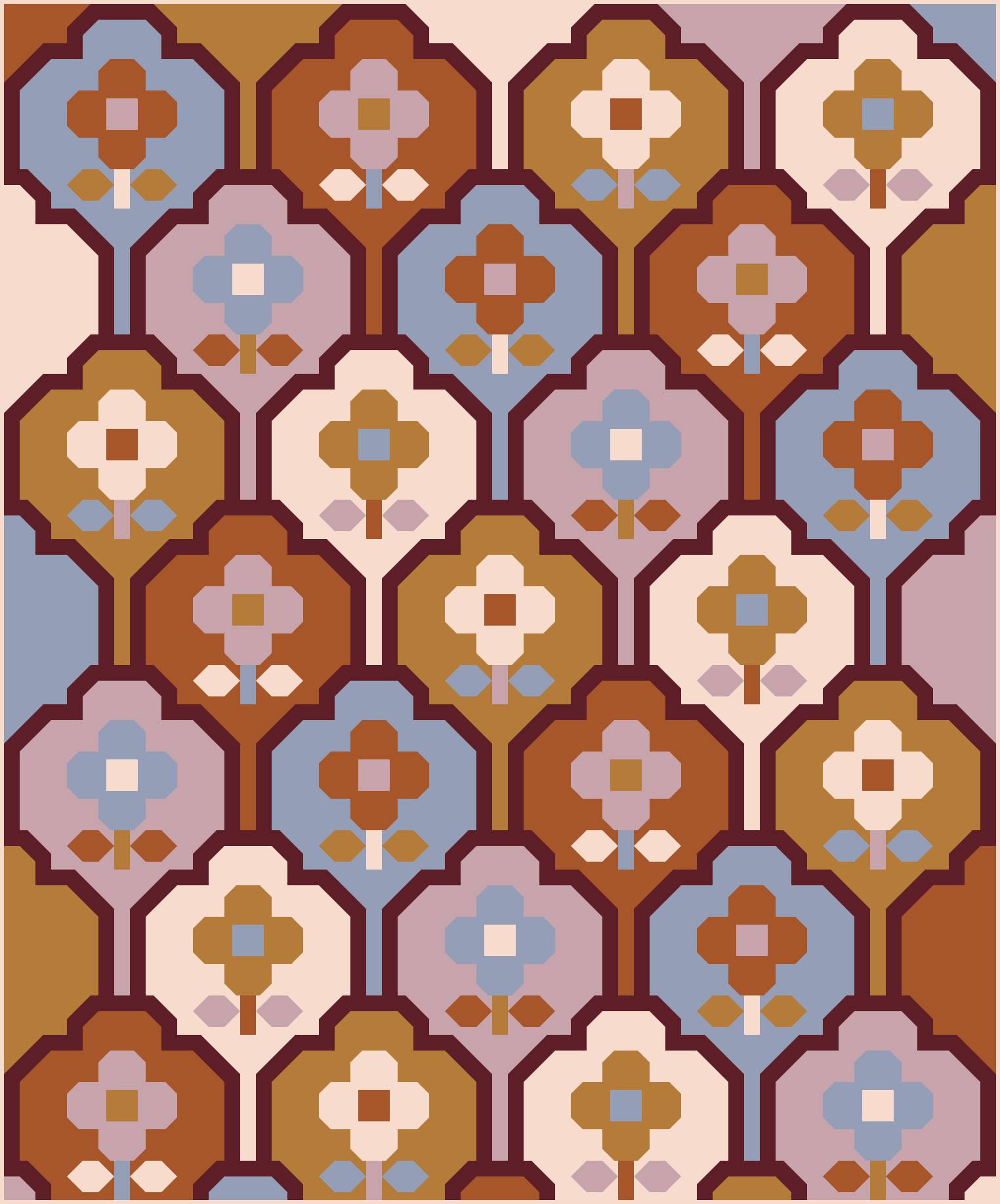 quiltkit | pen and paper patterns | wallflower | large throw - floydthefox