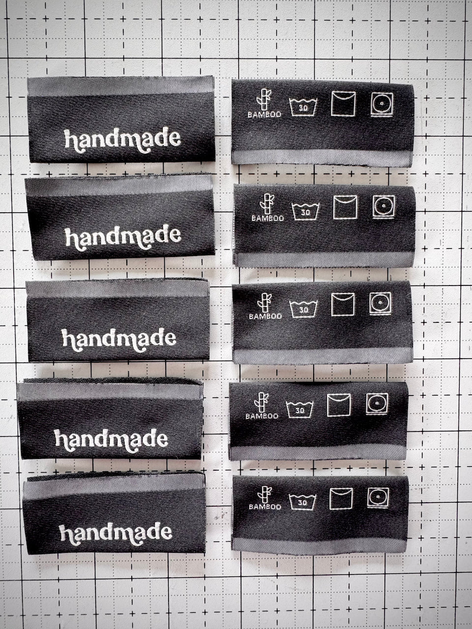 quiltwerke weblabel | special edition 1/2026 | label quiltpflege bamboo schwarz - floydthefox