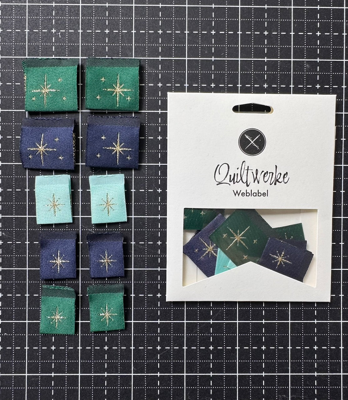 quiltwerke weblabel | special edition 2/2026 | set starry grün - floydthefox