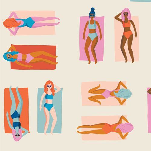 Reststück 1,15cm | art gallery fabrics | sunburst | fun in the sun chill - floydthefox