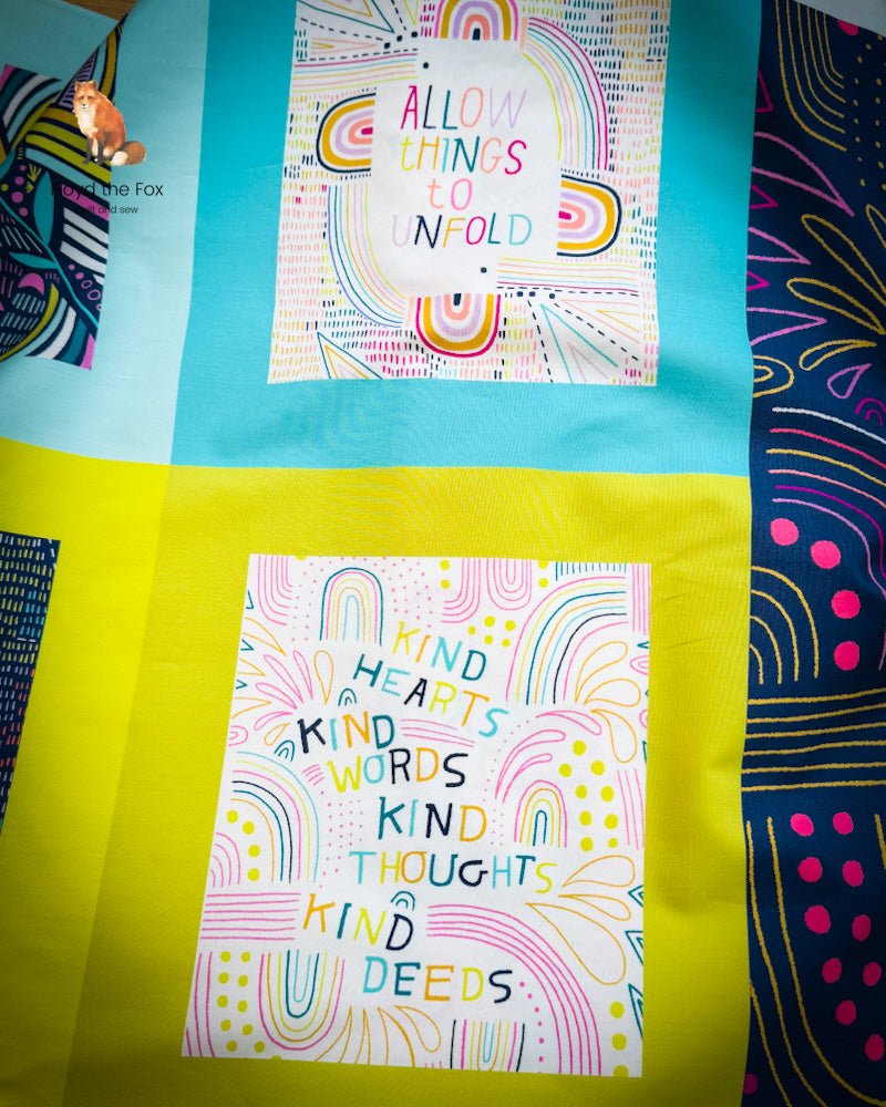 RESTSTÜCK art gallery fabrics | sunrise sunset | affirmations panel - floydthefox