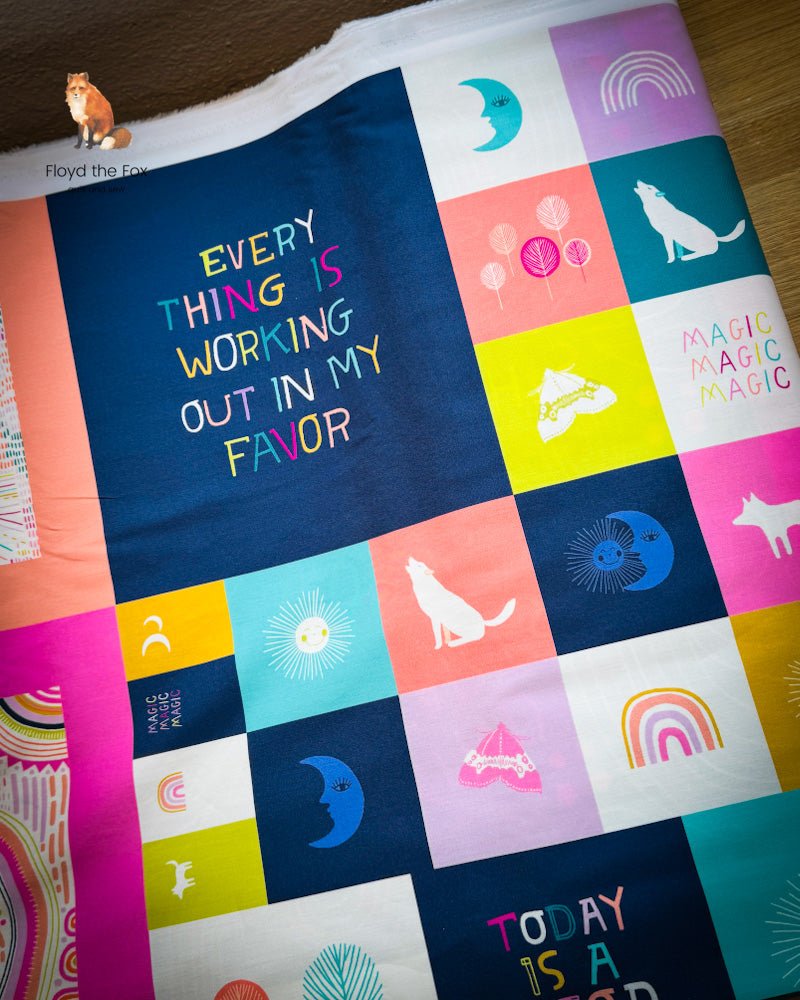 RESTSTÜCK art gallery fabrics | sunrise sunset | affirmations panel - floydthefox