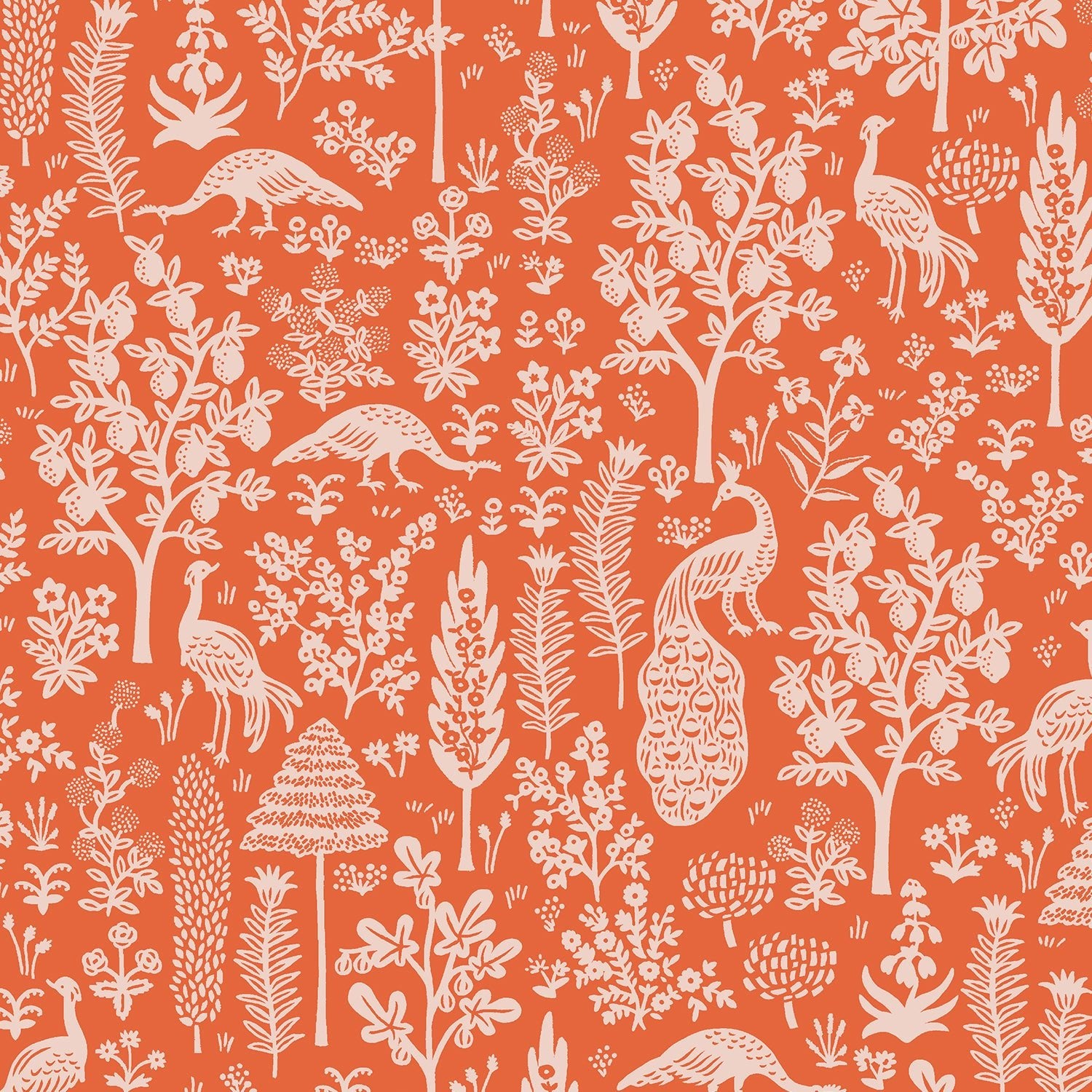 rifle paper | camont | menagerie silhouette orange - floydthefox