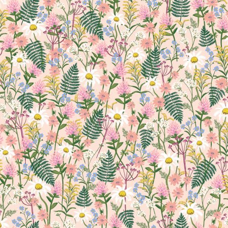 rifle paper co | patchworkstoff | wildwood | wildflowers pink - floydthefox