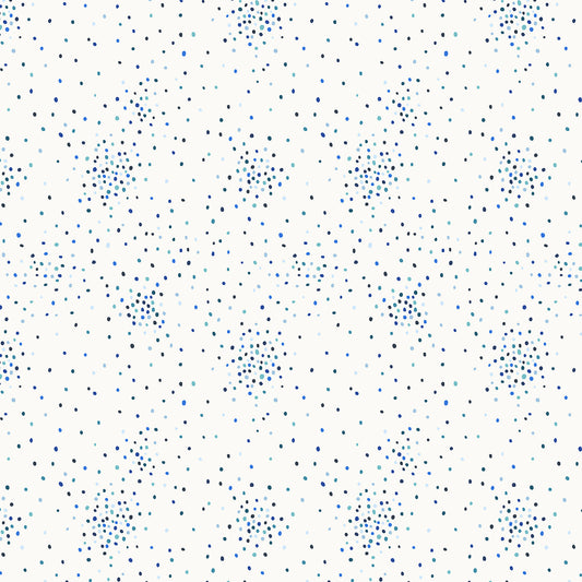 rjr fabrics | miniature minis | dapple dots blue cream