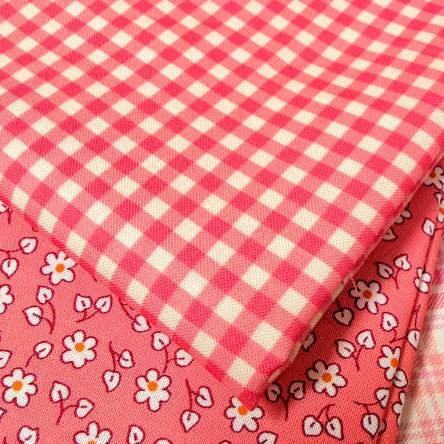 robert kaufman | patchworkstoff | fabric market | check honeysuckle - floydthefox